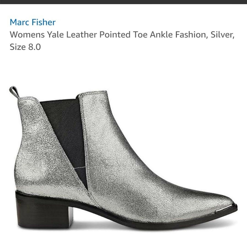 Marc fisher Yale booties in Pewter sz 8